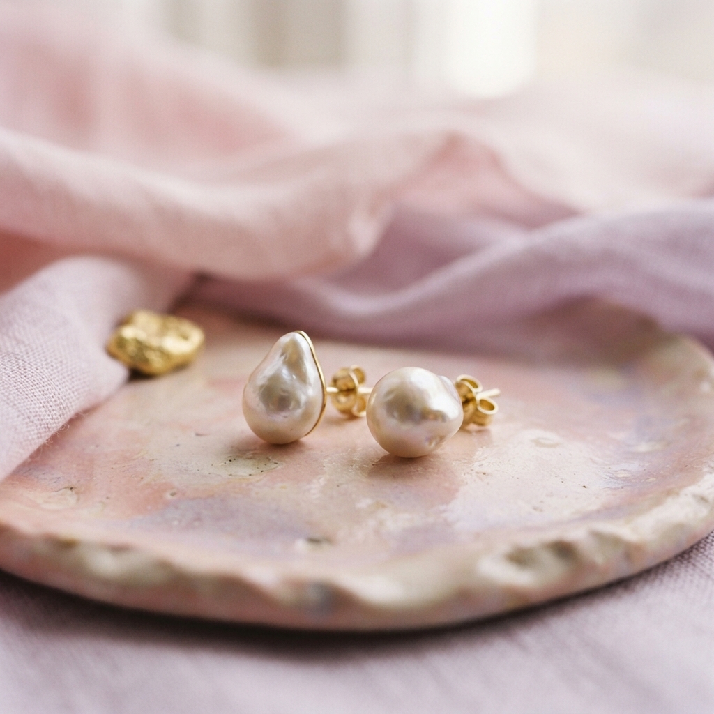 Baroque Pearl Studs